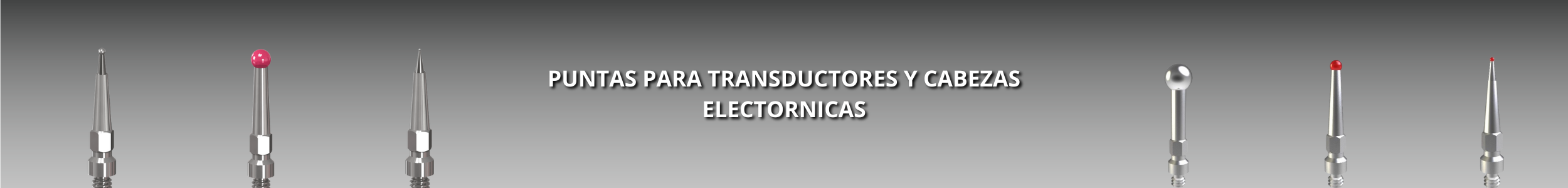 Puntas para transductores y cabezas electornicas